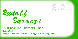 rudolf daroczi business card